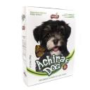 Imagen que muestra el producto Achiras Dog Ternera 350Gr. Suplemento alimenticio sabor a ternera. Ingredientes: Harina de arroz, harina de trigo, grasa de cerdo, grasa de res, aceite de soya. Presentación: 350gr Disponible: Perros de todas las razas a partir de los 2 meses de edad.
