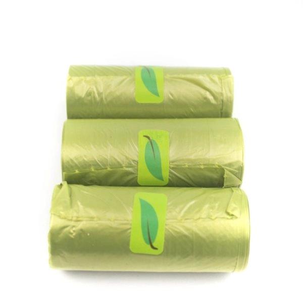 Imagen que muestra el producto BOLSAS BIODEGRADABLES PARA MASCOTAS. Bolsas higienicas biodegradales. Paquete x 5 UND cada rollo cuenta con 12-13 bolsas. Material: Color: Disponible en la foto Disponible: Razas pequeñas, medianas y grandes.