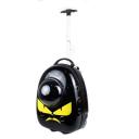 Imagen que muestra el producto Maleta De Ruedas Para Mascotas. Transportin de ruedas para mascotas, cuenta con anillos de ventilación, tapete, rejilla y cupula para intercambiar y manija retráctil ergonómica. Material: Plástico                                                                                                                                              Estampado: Minion, pingüino, gato, pokemon                                                                                                                                                              Disponible: Razas pequeñas de hasta 10Kg