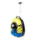 Imagen secundaria del producto Maleta De Ruedas Para Mascotas. Transportin de ruedas para mascotas, cuenta con anillos de ventilación, tapete, rejilla y cupula para intercambiar y manija retráctil ergonómica. Material: Plástico                                                                                                                                              Estampado: Minion, pingüino, gato, pokemon                                                                                                                                                              Disponible: Razas pequeñas de hasta 10Kg