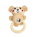 Imagen que muestra el producto Juguete Oso Con Mordaza Para Mascotas. Juguete de felpa con cuerda y sonido interno. Material: Poliéster Color: Café, beige Disponible: Razas pequeñas