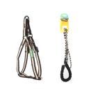 Imagen secundaria del producto Arnes Bicolor Para Mascotas. Arnés bicolor, cuenta con hebillas ajustables, broche de seguridad, correa redonda y anillos tipo D para fijarla. Material: Poliéster, metal     Color: Rojo, azul, negro, gris, café                                                                       Disponible: Razas pequeñas   Medidas: TALLA S: CUELLO 30-41 CM TORSO MIN-MAX 41-53 CM PESO MAXIMO – APROX 5-11 KG, TRAILLA 1,20 CM TALLA L: CUELLO 46-66 CM TORSO MIN-MAX 61-76 CM PESO MAXIMO APROX 23-36 KG, TRAILLA 1,20 CM