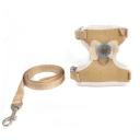 Imagen secundaria del producto Arnes Con Accesorio Para  Mascotas. Arnés tipo H con correa, cuenta con moño decorativo en la parte superior y anillo tipo D para fijar la correa. Material: Poliéster, metal                                                                                                                 Color: Rosado, azul, morado, café    Disponible: Razas pequeñas. Medidas: TALLA XS: CUELLO 23-33 CM TORSO  MIN-MAX 30-45 CM PESO MAXIMO – APROX 2-5 KG, TRAILLA 1,20 CM TALLA S: CUELLO 30-41 CM TORSO MIN-MAX 41-53 CM PESO MAXIMO – APROX 5-11 KG, TRAILLA 1,20 CM