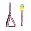 Imagen secundaria del producto Arnés Con Almohadilla Interna Talla S. Arnés con hebilla doble en la parte superior, broche de seguridad y anillos tipo D para fijar la correa. Material: Poliéster, metal Color: Rojo, azul, negro, verde Disponible: Razas medianas Medidas: TALLA S CUELLO 30-41 CM TORSO MIN-MAX 41-53 CM PESO MAXIMO – APROX 5-11 KG, TRAILLA 1,20 CM