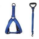 Imagen secundaria del producto Arnés Con Correa De Mango Macizo Para Mascotas. Arnés para mascotas, cuenta con hebillas ajustables, broche de seguridad, tejido reflectivo y correa con mango macizo. Material: Poliéster, metal Color: Rojo, gris, azul claro, azul oscuro Disponible: Razas grandes