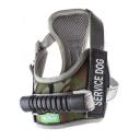 Imagen secundaria del producto Pechera Service Dog Militar Para Mascotas. Pechera anti-tirones, cuenta con hebillas ajustables, broches de seguridad, velcro adhesivo personalizable a los costados y anillo tipo D en la parte superior e inferior para fijar la correa. Material: Poliéster, metal       Estampado: Verde militar, azul militar, negro militar, beige militar.                                            Disponible: Razas medianas Medidas: TALLA S: CUELLO 30-41 CM TORSO MIN-MAX 41-53 CM PESO MAXIMO – APROX 5-11 KG TALLA M: CUELLO  40-53 CM TORSO MIN-MAX 56-58 PESO MAXIMO – APROX 11-23 KG TALLA L: CUELLO 46-66 CM TORSO MIN-MAX 61-76 CM PESO MAXIMO APROX 23-36 KG TALLA XL: CUELLO 70-81 CM TORSO  MIN-MAX 70-82 CM PESO MAXIMO – APROX 36-50 KG TALLA XXL: CUELLO  77-98 CM TORSO MIN-MAX 86-102CM PESO MAXIMO – APROX 51-80 KG, TRAILLA 1,20 CM