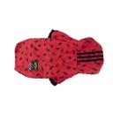 Imagen que muestra el producto Chaqueta Impermeable Con Capota. Chaqueta impermeable con capota, cuenta con velcro ajustable. Material: Poliéster Color: Rojo, gris, morado, beige Disponible: Razas pequeñas y medianas.