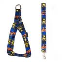 Imagen que muestra el producto Arnes Dibujos Animados Para Mascotas. Arnés estampado con hebillas ajustables, broche de seguridad y anillos tipo D para fijar la correa.  Material: Poliéster, metal Estampado:  Marvel, Paw patrol, Dragon Ball, Pokemon Disponible: Razas pequeñas, medianas y grandes. Medidas: TALLA S CUELLO 30-41 CM TORSO MIN-MAX 41-53 CM PESO MAXIMO – APROX 5-11 KG TALLA M: CUELLO  40-53 CM TORSO MIN-MAX 56-58 PESO MAXIMO – APROX 11-23 KG TALLA L: CUELLO 46-66 CM TORSO MIN-MAX 61-76 CM PESO MAXIMO APROX 23-36 KG TALLA XL: CUELLO 70-81 CM TORSO  MIN-MAX 70-82 CM PESO MAXIMO – APROX 36-50 KG