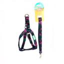 Imagen secundaria del producto Arnés Estampado Con Correa Plana  Talla L. Arnés con correa estampado, cuenta con hebilla para ajustar, broche de seguridad y anillo tipo D para fijar la correa.  Material: Poliéster, metal                                                                                                                                Estampado: Militar azul, militar rojo, militar morado, azul, rosado                                                                                                                  Disponible: Razas medianas Medidas: TALLA L CUELLO 46-66 CM TORSO MIN-MAX 61-76 CM PESO MAXIMO APROX 23-36 KG, TRAILLA 1,20 CM