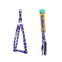 Imagen secundaria del producto Arnes Estampado Zic Zac  Para Mascotas. Arnés con patrón zic zac, cuenta con hebillas ajustables, broche de seguridad, correa redonda y anillos tipo D para fijarla. Material: Poliéster, metal     Color: Azul, rosado, morado, naranja                                                                  Disponible: Razas pequeñas Medidas: TALLA XS CUELLO 23-33 CM TORSO  MIN-MAX 30-45 CM PESO MAXIMO – APROX 2-5 KG, TRAILLA 1,20 CM  TALLA S CUELLO 30-41 CM TORSO MIN-MAX 41-53 CM PESO MAXIMO – APROX 5-11 KG, TRAILLA 1,20 CM