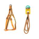 Imagen secundaria del producto Arnés Tejido Reflectivo Con Correa  Talla S. Arnés con correa, cuenta con tejido reflectivo, hebillas ajustables, broche de seguridad y anillos tipo D para fijar la correa. Material: Poliéster, metal     Color: Rojo, naranja, verde, negro, azul                                                           Disponible: Razas pequeñas y medianas Medidas: TALLA S CUELLO 30-41 CM TORSO MIN-MAX 41-53 CM PESO MAXIMO – APROX 5-11 KG, TRAILLA 1,20 CM