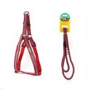 Imagen secundaria del producto Arnés Tejido Reflectivo Con Correa  Talla S. Arnés con correa, cuenta con tejido reflectivo, hebillas ajustables, broche de seguridad y anillos tipo D para fijar la correa. Material: Poliéster, metal     Color: Rojo, naranja, verde, negro, azul                                                           Disponible: Razas pequeñas y medianas Medidas: TALLA S CUELLO 30-41 CM TORSO MIN-MAX 41-53 CM PESO MAXIMO – APROX 5-11 KG, TRAILLA 1,20 CM