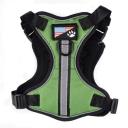 Imagen que muestra el producto Pechera Militar Para Mascotas. Pechera anti-tirones, cuenta con hebillas ajustables, broches de seguridad, velcro para personalizar y anillo tipo D en la parte superior e inferior para fijar la correa. Material: Poliéster, metal                                                                                            Color/Estampado: Verde, azul, rosado militar, azul militar                                                                                                  Disponible: Razas grandes