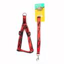 Imagen secundaria del producto Arnés Huesitos Con Correa Plana  Para Mascotas Talla L. Arnés con estampado de huellas y huesos, cuenta con hebillas ajustables, broche de seguridad y anillos tipo D para fijar la correa.  Material: Poliéster, metal                                                                                                                                Color: Rojo, azul, plateado, rosado                                                                                                   Disponible: Razas medianas Medidas:TALLA L CUELLO 46-66 CM TORSO MIN-MAX 61-76 CM PESO MAXIMO APROX 23-36 KG, TRAILLA 1,20 CM