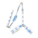 Imagen secundaria del producto Arnes Para Mascotas. Arnés con correa, cuenta con diseño tipo tartán, gancho para ajustar a la medida y anillos tipo D para fijar la correa. Material: Poliéster, metal                                                                                                                 Color: Rosado, azul, verde, café, amarillo.Disponible: Razas pequeñas. Medidas : TALLA S CUELLO 30-41 CM TORSO MIN-MAX 41-53 CM PESO MAXIMO – APROX 5-11 KG, TRAILLA 1,20 CM TALLA M: CUELLO  40-53 CM TORSO MIN-MAX 56-58 PESO MAXIMO – APROX 11-23 KG, TRAILLA 1,20 CM