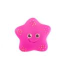 Imagen que muestra el producto Juguete Estrella Para Mascotas. Juguete chillón, cuenta con diseño de estrella de mar. Material: Plástico Color:  Azul, rosado, naranja, amarillo Disponible: Razas pequeñas y medianas.