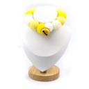 Imagen que muestra el producto Collar Cascabel Para Mascotas. Collar con bolitas de felpa. Cuenta con cascabel. Material: Poliéster y metal                                                                                                                                                    Color: Rosado, azul, rojo, morado, amarillo, verde                                                                                   Disponible: Razas pequeñas. Medidas: 10 cm