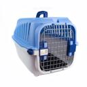 Imagen que muestra el producto Guacal Rigido Para Mascotas. Guacal para mascotas con rejilla, cuenta con ventilas laterales, broches de seguridad, seguros giratorios y mango ergonómico.  Material: Plástico, metal                                                                                                                               Color: Rosado, negro, azul                                                                                                                  Disponible: Razas pequeñas de hasta 10 Kg