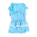 Imagen secundaria del producto Vestido Con Anillos Tipo D Mascotas. Vestido para mascotas, cuenta con velcro y anillos tipo D para fijar la correa. Material: Poliéster Color: Rojo, rosado, azul Disponible: Razas pequeñas