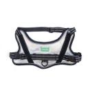 Imagen que muestra el producto Pechera Tornasol Para Mascotas. Pechera con acabado tipo tornasol, cuenta con tejido reflectivo en la cintilla al rededor del arnés, anillo tipo D para acomodar la correa y hebillas de seguridad a los costados. Material: Poliéster, metal Color:  Rojo, negro, azul, verde, amarillo, rosado, plateado. Disponible: Razas pequeñas, medianas y grandes. Medidas: TALLA S: CUELLO 30-41 CM TORSO MIN-MAX 41-53 CM PESO MAXIMO – APROX 5-11 KG  TALLA M: CUELLO  40-53 CM TORSO MIN-MAX 56-58 PESO MAXIMO – APROX 11-23 KG TALLA L: CUELLO 46-66 CM TORSO MIN-MAX 61-76 CM PESO MAXIMO APROX 23-36 KG TALLA XL: CUELLO 70-81 CM TORSO  MIN-MAX 70-82 CM PESO MAXIMO – APROX 36-50 KG