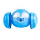 Imagen que muestra el producto Juguete De Premios Con Ruedas. Juguete interactivo para mascotas, cuenta con tapa superior por donde podrá introducir premios y durante el balanceo la comida ira cayendo. Material: Plástico Color: Azul, rosado Disponible: Razas pequeñas y medianas