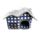 Imagen secundaria del producto Casa Para Mascotas. Casa para mascotas con cubierta de felpa y techo removible con cremallera. Material: Poliéster Color: Rojo, azul, gris DIsponible: Razas pequeñas