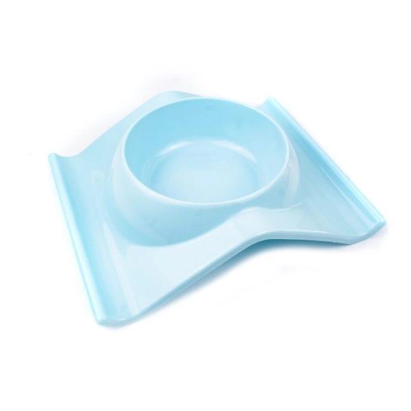 Imagen que muestra el producto Comedero Elevado Para Mascotas. Comedero elevado, cuenta con plato removible. Material: Plástico, acero inóxidable                                                                                                                                    Color: Verde, azul, rosado                                                                                                                                           Disponible: Razas pequeñas y medianas. Medidas: Largo 25 cm * Ancho19,5cm Alto6,5cm