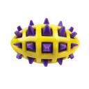 Imagen que muestra el producto Juguete Chillón Para Mascotas. Juguete para mascotas, cuenta con sonido interno y superficie texturizada. Material: Plástico                                                    Color:  Azul, morado                                                        Disponible: Razas medianas y grandes.