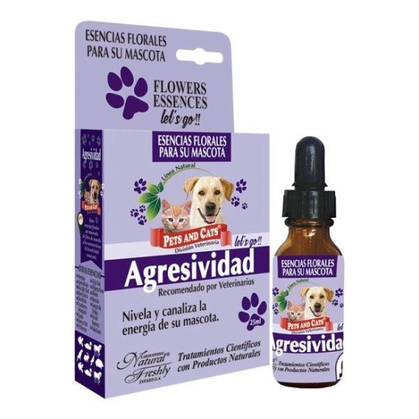 Imagen que muestra el producto Esencia Agresividad Lets Go Natural Freshly 25 Ml. Esencia Agresividad lets go Natural Freshly nivela a su mascota mental y corporalmente equilibrando y canalizando su energía cuando presenta estados de agresividad. Ingredientes: Armonica asociación de esencias florales.  Presentación: Frasco x 25 ml con gotero Disponible: Para perros y gatos de todas las razas y edades.
