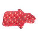 Imagen secundaria del producto Impermeable Flor Happy Day Para Mascotas. Impermeable estampado con botones y anillo tipo D para ajustar la correa. Material: Poliéster, vinilo Color: Negro, rosado, fucsia Disponible: Razas pequeñas.