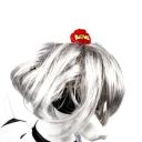 Imagen que muestra el producto Cabello Falso Blanco Con Gorro Para Mascotas. Peluca para mascotas corte Bob con flequillo. Material: Cabello sintético                                                                                                                                                                                                          Color: Blanco                                                                                                                                                                                                               Disponible: Razas pequeñas y medianas