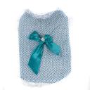 Imagen que muestra el producto Vestido Con Moño Para Mascotas. Vestido con moño para mascotas. Material: Poliester y Algodón Color: Azul, rosado. Disponible: Razas pequeñas