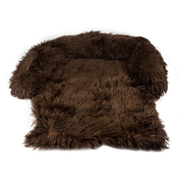 Imagen que muestra el producto Cama Protectora De Muebles Para Mascotas. Cama protectora de muebles para mascotas. Material: Poliéster Color: Café, gris, azul DIsponible: Razas pequeñas, medianas y grandes.