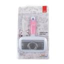 Imagen secundaria del producto Carda Con Peinilla Pequeña Para Mascotas. Cepillo de cabeza cuadrada, cuenta con cerdas de metal, mango antideslizante y peinilla pequeña. Material: plástico, metal Color: Azul, rosado, fucsia Disponible: Razas pequeñas con pelaje largo.