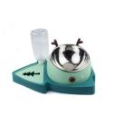 Imagen secundaria del producto Comedero Reno Con Botella Para Mascotas. Comedero con diseño de reno, cuenta con cuenco extraíble y botella dispensadora de agua. Material: Plástico, acero inóxidable                                                                                                       Color: Verde, rosado, amarillo                                                                                                       Disponible: Razas pequeñas.