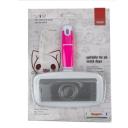 Imagen secundaria del producto Cepillo  Cuadrado Para Mascotas. Cepillo de cabeza cuadrada, cuenta con cerdas de metal, mango antideslizante y peinilla pequeña. Material: plástico, metal Color: Azul, rosado, fucsia Disponible: Razas pequeñas con pelaje largo. Medidas : Largo 17cm*13cm*8cm