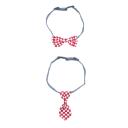 Imagen secundaria del producto Corbata Y Corbatín Para Mascotas. Corbata y corbatín con multíples diseños para tus mascotas. Material: poliester Color: Rosado corazones, gucci, azul huellitas, azul claro rayas, negro balones, rojo cuadros, rojo con rayas, negro puntos rosados. Disponible: Razas pequeñas y medianas.