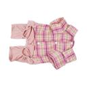 Imagen secundaria del producto Overol Osito Para Mascotas. Overol osito con camiseta leñadora, cuenta con botones inferiores para apuntar. Material: Poliéster Color: Azul, rosado, rojo, negro Disponible: Razas pequeñas y medianas.