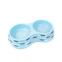 Imagen secundaria del producto Comedero Dos Compartimentos Para Mascotas. Comedero doble, cuenta con orificios en los costados. Material: Plástico    Color: Verde, rosado, azul                                                                                                Disponible: Razas pequeñas.  Medidas: Pequeño Largo 25,5 cm * Ancho 14 cm Alto 5 cm   Mediano: Largo 33,5 cm * Ancho 18cm Alto 6cm