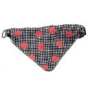 Imagen secundaria del producto Pañoleta Estilo Tartan Para Mascotas. Pañoleta estampada, cuenta con broche de seguridad, hebilla ajustable, y anillo tipo D para fijar la correa. Material: Poliéster Color: Morado, verde Disponible: Razas pequeñas y medianas