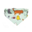 Imagen secundaria del producto Pañoleta Estampada Para Mascotas. Collar con pañoleta estampada, cuenta con hebilla de plástico ajustable y anillo tipo D para fijar la correa. Talla S,M,L.XL Material: Poliéster Color: Azul oscuro, azul claro, verde beige, blanco. Disponible: Razas pequeñas