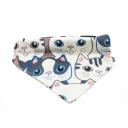 Imagen secundaria del producto Pañoleta Estampada Para Mascotas. Collar con pañoleta estampada, cuenta con hebilla de plástico ajustable y anillo tipo D para fijar la correa. Talla S,M,L.XL Material: Poliéster Color: Azul oscuro, azul claro, verde beige, blanco. Disponible: Razas pequeñas