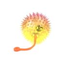 Imagen secundaria del producto Juguete Semitransparente Para Mascotas. Pelota bicolor semitransparente, cuenta con una cuerda, sonido y luz led interna. Material: Plástico Color: Amarillo, morado, rosado Disponible: Razas medianas.