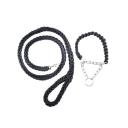 Imagen secundaria del producto Collar De Ahogo Trenzado Para Mascotas. Collar con correa, cuenta con diseño tejido, cadena ajustable en el cuello y gancho para fijar al colllar. Material: Poliéster, metal                                                                                                    Color: Azul, rojo, negro, rojo con negro, rojo con azul, azul con negro                                                                        Disponible: Razas pequeñas y medianas Medidas: Trailla 1,30 cm* Ancho 2,5 cm Collar Largo 35cm* Ancho 2,5cm