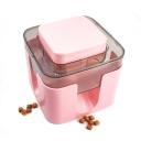 Imagen secundaria del producto Comedero Interactivo Para Mascotas. Comedero multifuncional, cuenta con cuatro aberturas por las que saldrá el alimento oprimiendo el botón del medio. Reduce la ansiedad y mejora la inteligencia de las mascotas. Material: Plástico Color: Blanco, azul, rosado, verde Disponible: Razas pequeñas, medianas y grandes.