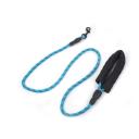 Imagen secundaria del producto Correa Redonda Con  Tejido Reflectivo. Correa con tejido reflectivo, mango cómodo y gancho para fijar al arnés o collar. Material: Poliéster, metal                                                                                              Color: Azul, negro, verde, rosado, morado, rojo                                              Disponible: Razas pequeñas.