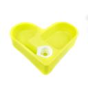 Imagen secundaria del producto Comedero Corazón Con Botella Para Mascotas. Comedero para mascotas en forma de corazón, cuenta con dos compartimentos para agua y comida y una botella dispensadora. Material: Plástico Color: Rosado, verde, azul Disponible: Razas pequeñas. Medidas:  Largo 20 cm* Ancho 20 cm*Alto 5.5 cm