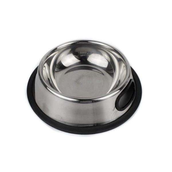 Imagen que muestra el producto Comedero Redondo Para Mascotas. Comedero para mascotas redondo, cuenta con sistema antideslizante. Material: Acero inóxidable      Color: Cobre                                                                                    Disponible: Razas pequeñas.