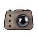 Imagen secundaria del producto Transportin Con Cúpula Para Mascotas. Transportin para mascotas, cuenta con anillos de ventilación, mallas laterales, rejilla y cupula para intercambiar, mango ergonómico y correa para facilitar su transporte. Material:  Mezclilla, plástico                                                                                                                                               Color: Café, gris, azul, fucsia                                                                                                                                                                        Disponible: Razas pequeñas de hasta 10Kg