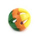 Imagen que muestra el producto Juguete Pelota Con Cascabel Para Mascotas. Pelota maciza con cascabel. Material: Plástico  Color: verde con naranja, azul con morado Disponible: Razas pequeñas y medianas